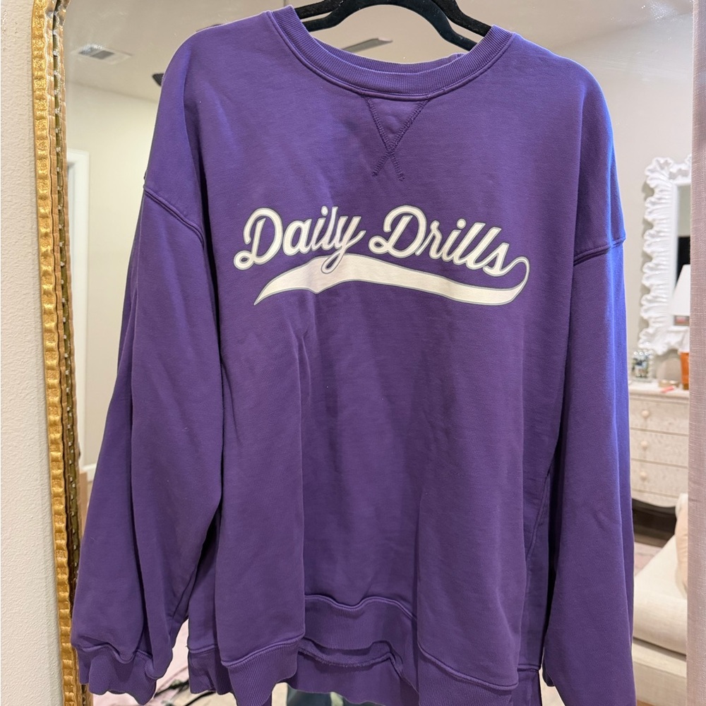 Daily Drills Purple Crew Neck Sweater